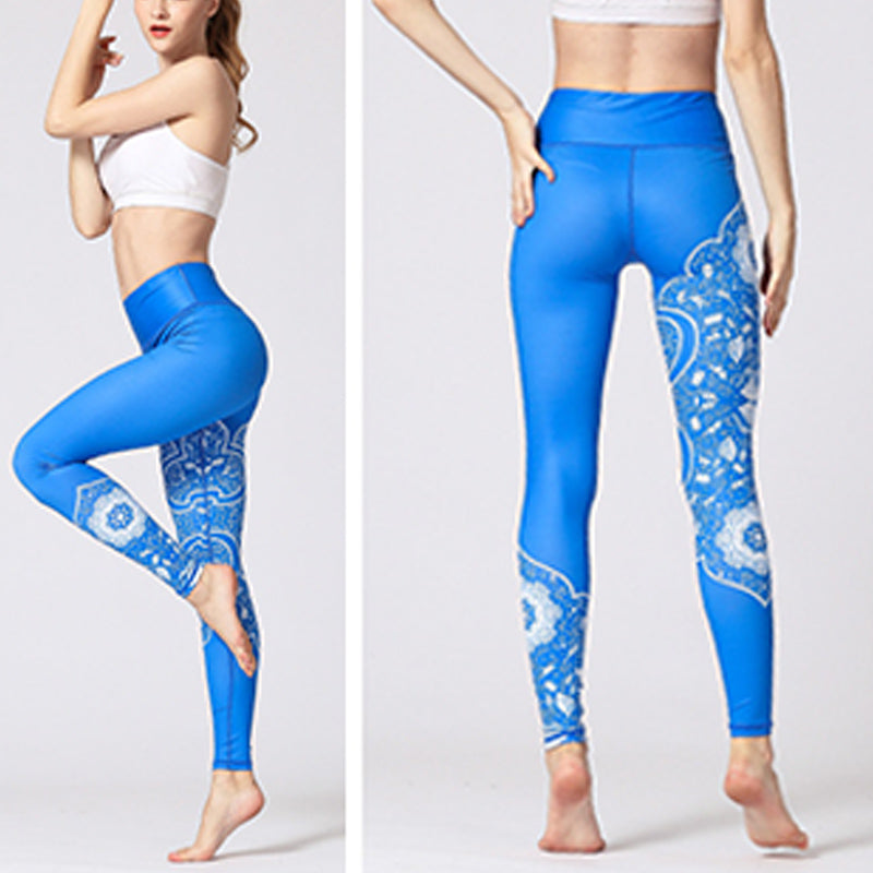 Buddha Stones ​​Linien Unkraut Sakura Blumen Schwarz Baum Hose Sport Fitness Yoga Leggings Damen Yoga Hose - image 1