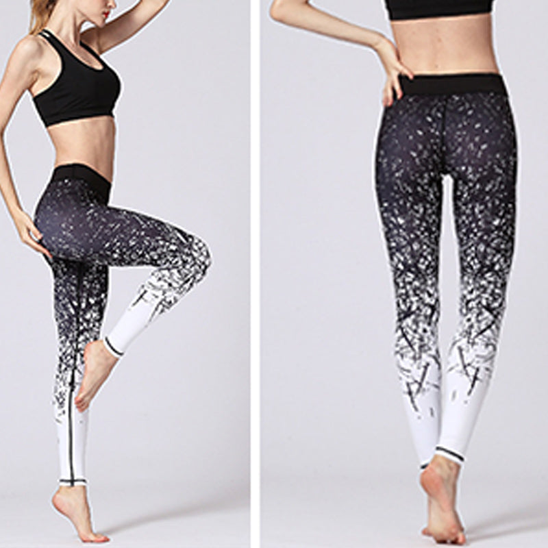 Buddha Stones ​​Linien Unkraut Sakura Blumen Schwarz Baum Hose Sport Fitness Yoga Leggings Damen Yoga Hose - image 7