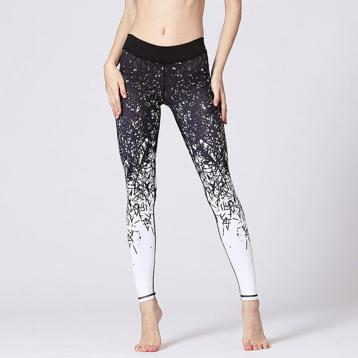 Buddha Stones ​​Linien Unkraut Sakura Blumen Schwarz Baum Hose Sport Fitness Yoga Leggings Damen Yoga Hose - image 8