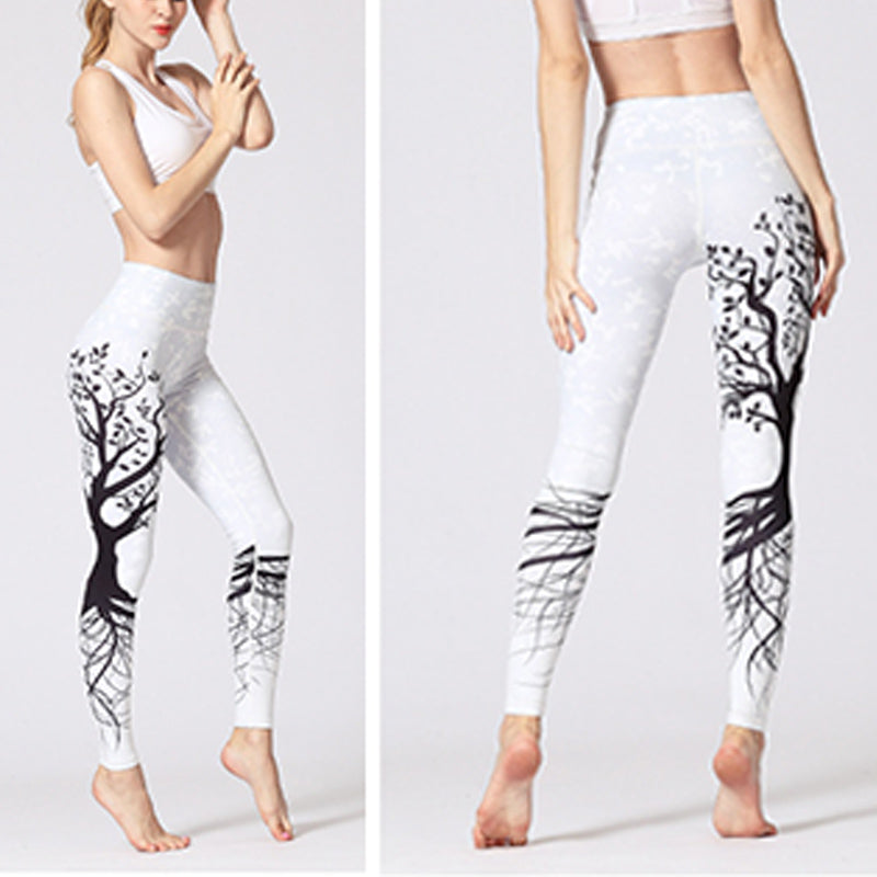 Buddha Stones ​​Linien Unkraut Sakura Blumen Schwarz Baum Hose Sport Fitness Yoga Leggings Damen Yoga Hose - image 31