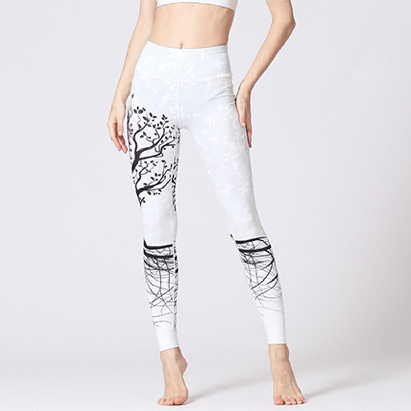 Buddha Stones ​​Linien Unkraut Sakura Blumen Schwarz Baum Hose Sport Fitness Yoga Leggings Damen Yoga Hose - image 32