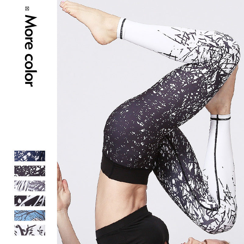 Buddha Stones ​​Linien Unkraut Sakura Blumen Schwarz Baum Hose Sport Fitness Yoga Leggings Damen Yoga Hose - image 11