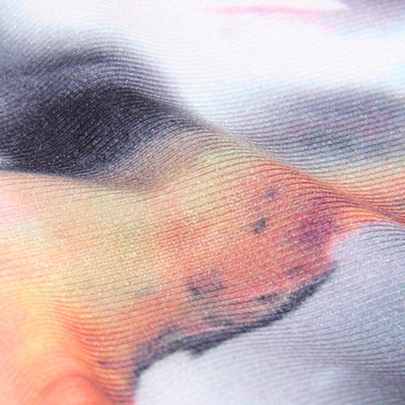 Buddha Stones, rosa Blume , Weiß , bunte Tinte, Weiß Leggings, Sport, Fitness, Yoga, Damenhose - image 13