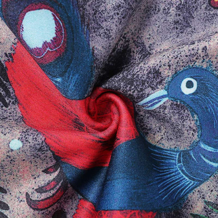 Buddha Stones Rot Blau Pfauenfeder Hose Sport Fitness Yoga Leggings Damen Yogahose - image 6