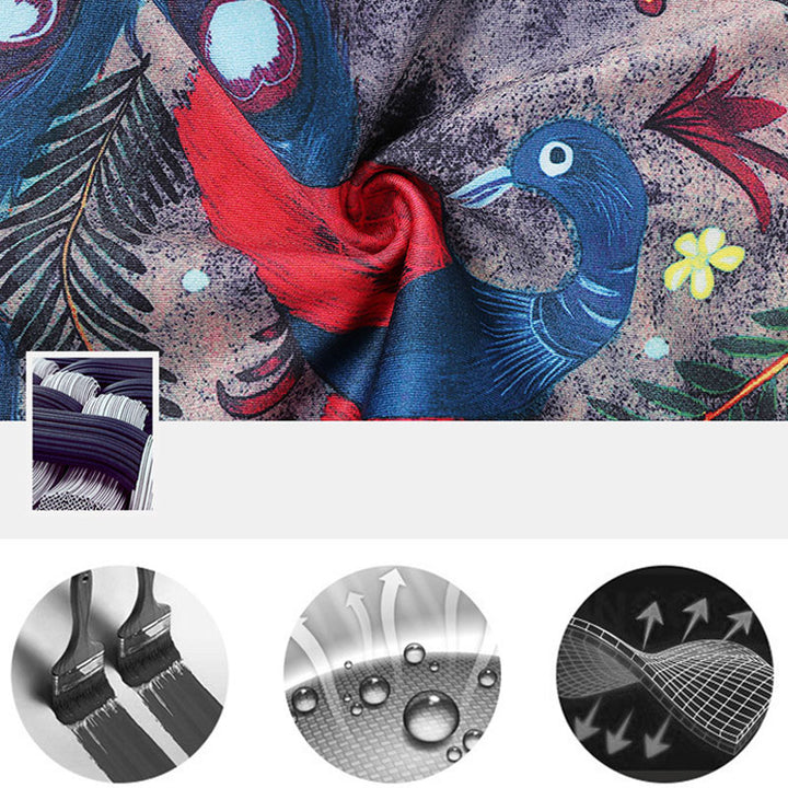 Buddha Stones Rot Blau Pfauenfeder Hose Sport Fitness Yoga Leggings Damen Yogahose - image 10