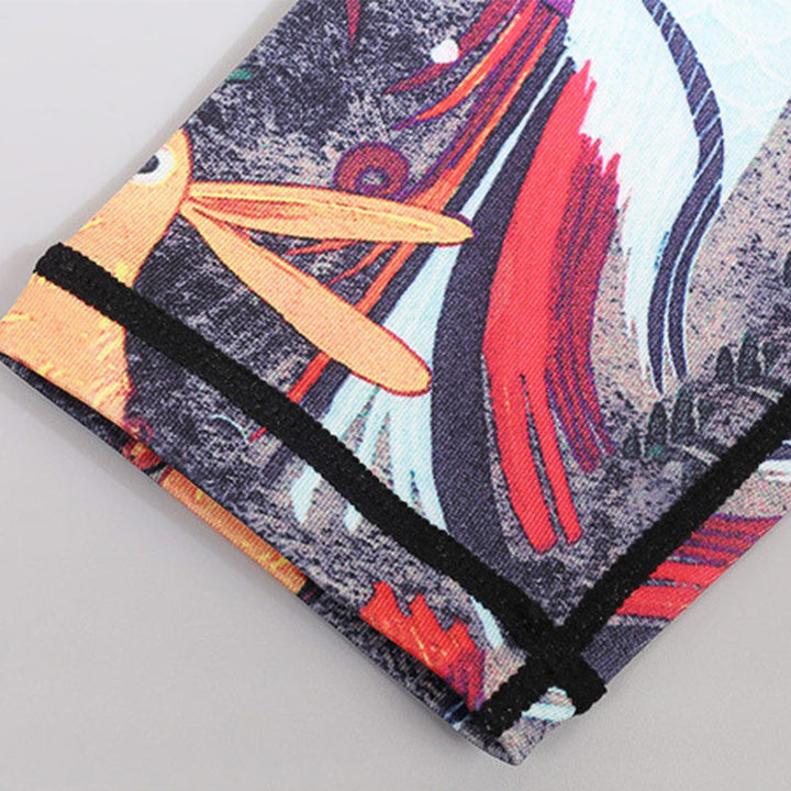 Buddha Stones Rot Blau Pfauenfeder Hose Sport Fitness Yoga Leggings Damen Yogahose - image 8