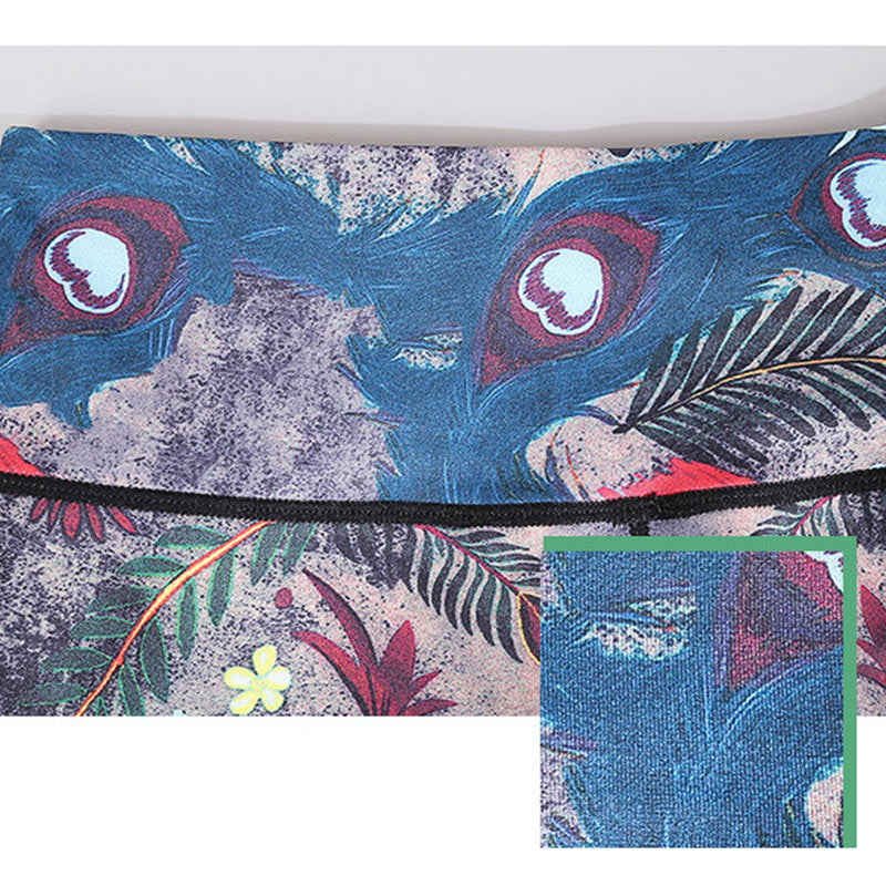 Buddha Stones Rot Blau Pfauenfeder Hose Sport Fitness Yoga Leggings Damen Yogahose - image 12