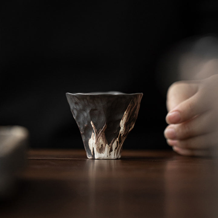 Buddha Stones Lotusblütenform Zen Keramik Teetasse Kung Fu Teetasse 50 ml - image 2