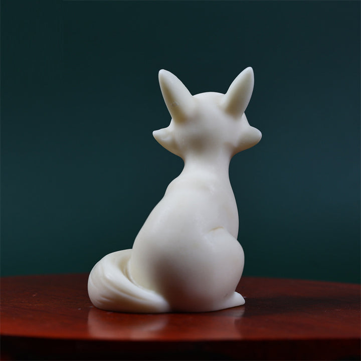 Buddha Stones, Mini-Neunschwänziger Fuchs, Elfenbein, Obstschutz, Heimdekoration - image 5