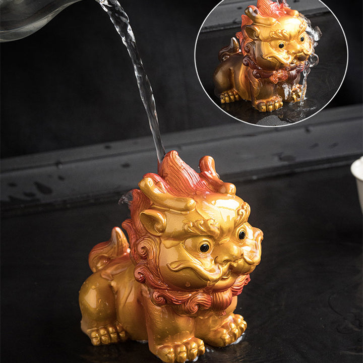 Buddha Stones, farbwechselnd, kleines PiXiu-Harz, Teehaustier, Reichtum, Heimfigur, Dekoration - image 6