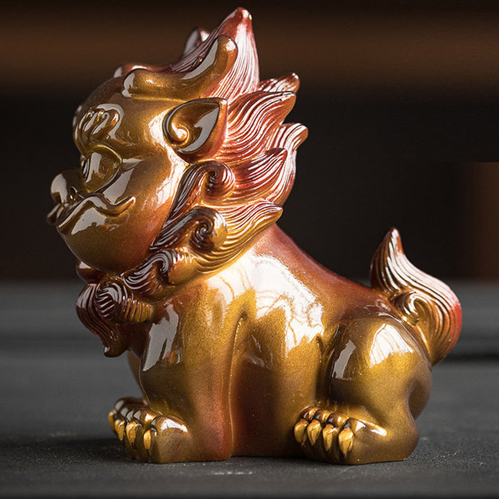 Buddha Stones, farbwechselnd, kleines PiXiu-Harz, Teehaustier, Reichtum, Heimfigur, Dekoration - image 9