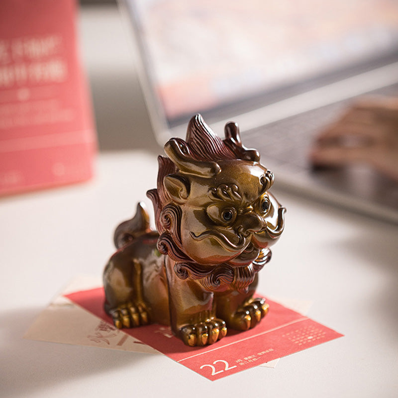 Buddha Stones, farbwechselnd, kleines PiXiu-Harz, Teehaustier, Reichtum, Heimfigur, Dekoration - image 4