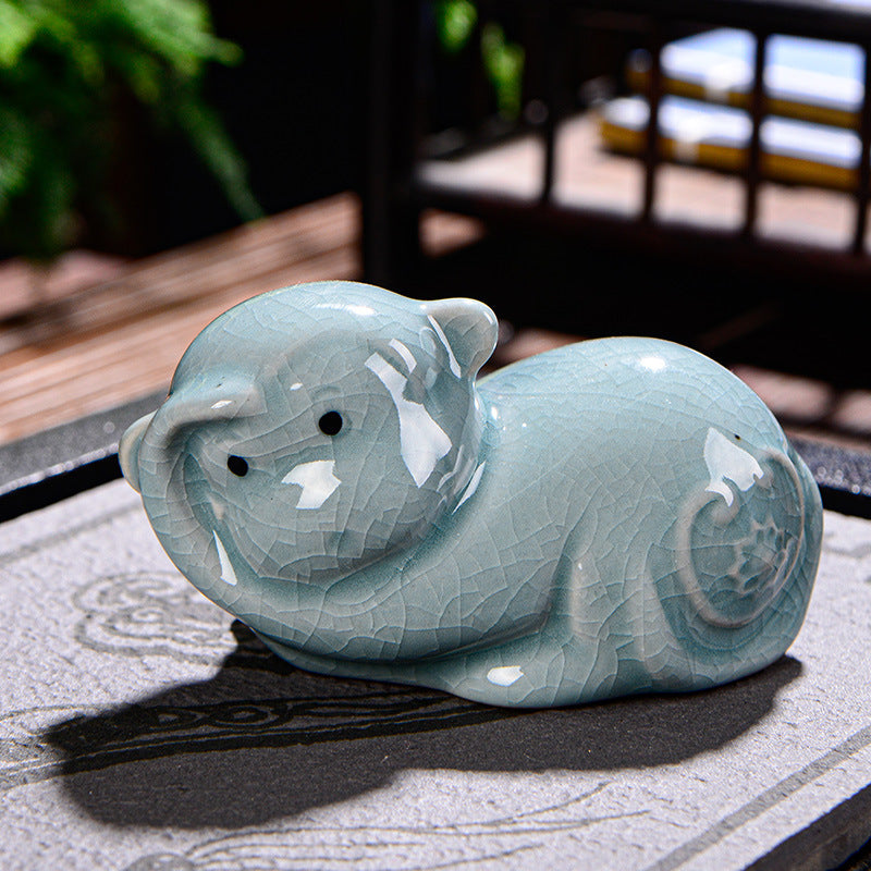 Buddha Stones, chinesisches Sternzeichen, Reichtum, Keramik, Teehaustier, Heimfigur, Dekoration - Affe 8,5 cm × 5 cm × 5 cm - image 18