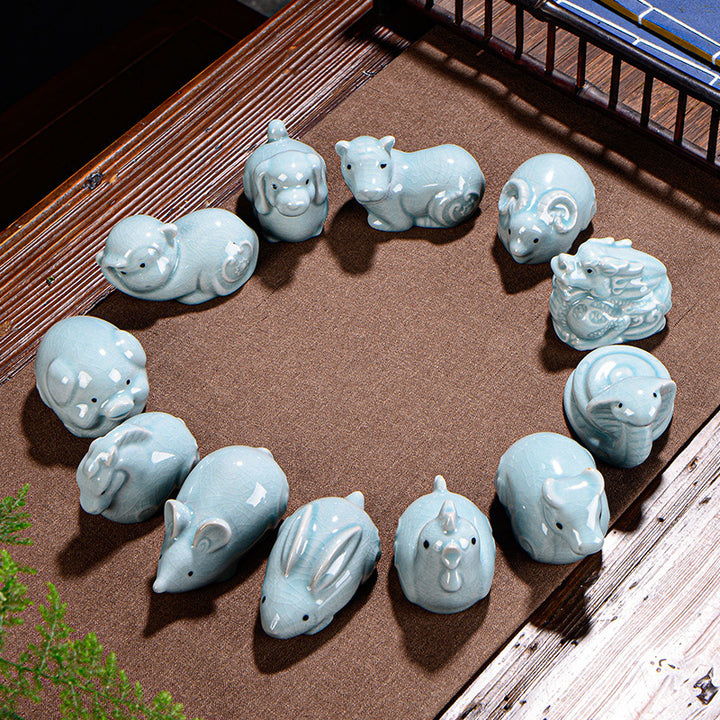 Buddha Stones, chinesisches Sternzeichen, Reichtum, Keramik, Teehaustier, Heimfigur, Dekoration - image 0