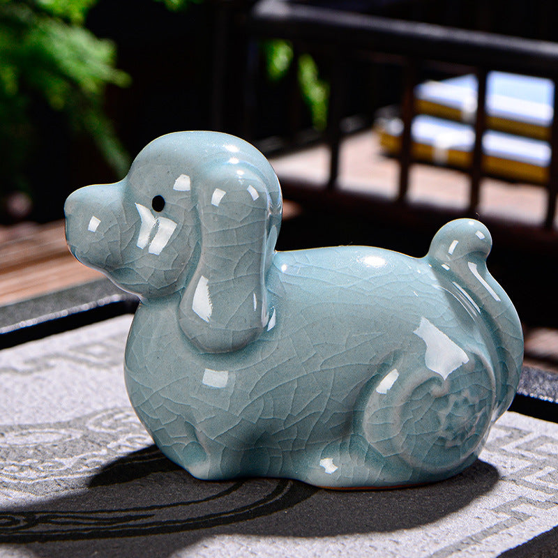 Buddha Stones, chinesisches Sternzeichen, Reichtum, Keramik, Teehaustier, Heimfigur, Dekoration - Hund 9 cm x 5 cm x 6 cm - image 24