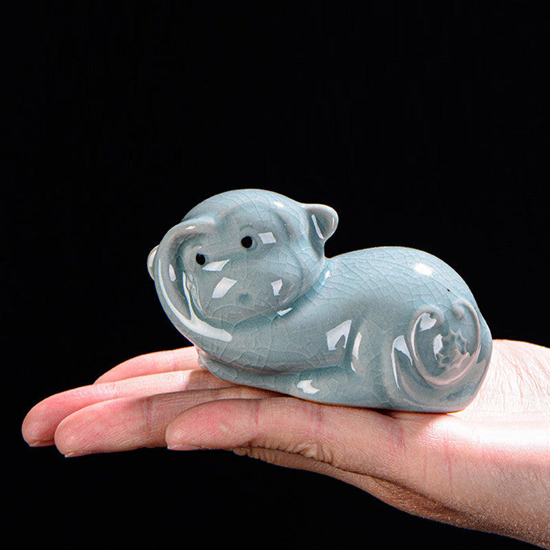 Buddha Stones, chinesisches Sternzeichen, Reichtum, Keramik, Teehaustier, Heimfigur, Dekoration - image 19