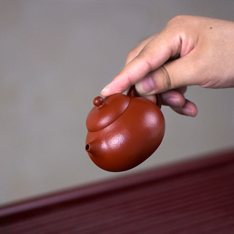 Buddha Stones Yixing All Handmade Wen Dan Brown Purple Clay Kung Fu Teekanne - image 3