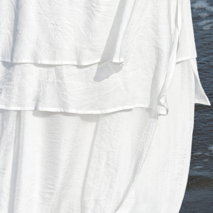 Buddha Stones 2-teiliges Weiß Tai Chi Meditation Yoga Zen Baumwolle Leinen Kleidung Top Hosen Damen Set - image 8