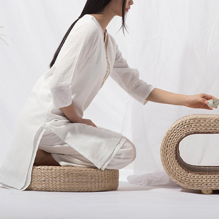 Buddha Stones 2-teiliges Tai Chi Meditation Yoga Baumwolle Kleidung Top Hosen Damen Set - image 11