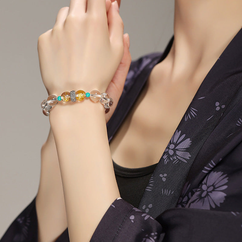Buddha Stones 925 Sterling Silber Chinesisches Sternzeichen Natal Buddha Glücksverheißende Gruppen Weiß Kristall Hetian Jade Heilarmband - image 11