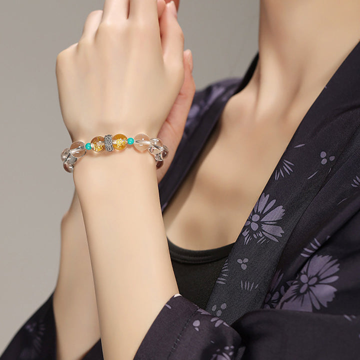 Buddha Stones 925 Sterling Silber Chinesisches Sternzeichen Natal Buddha Glücksverheißende Gruppen Weiß Kristall Hetian Jade Heilarmband - image 11