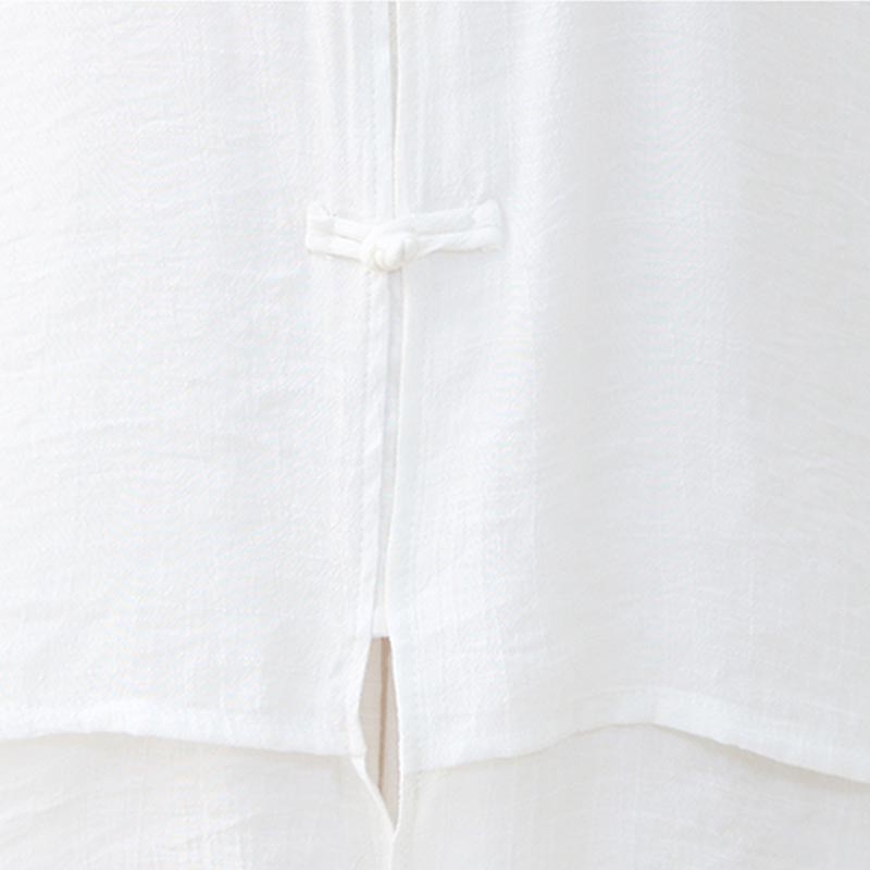 Buddha Stones 2-teiliges einfaches chinesisches Frosch-Knopf-Design, Oberteil, Hose, Meditation, Yoga, Zen, Tai Chi, Baumwollkleidung, Damen-Set - image 12