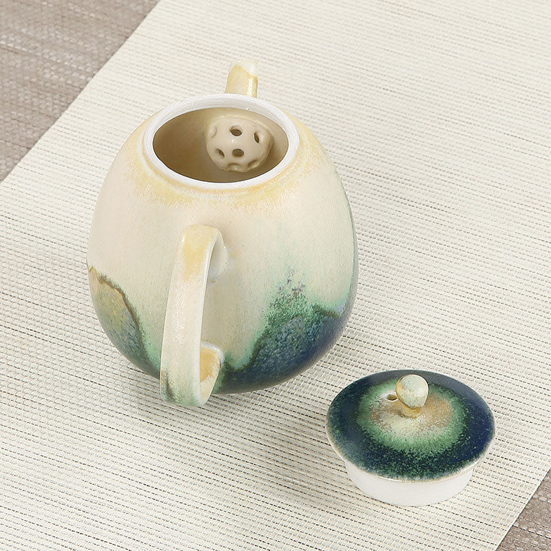 Buddha Stones, grün, beige, chinesischer Gongfu-Tee, Keramik, Kung-Fu-Teekanne, 230 ml - image 3