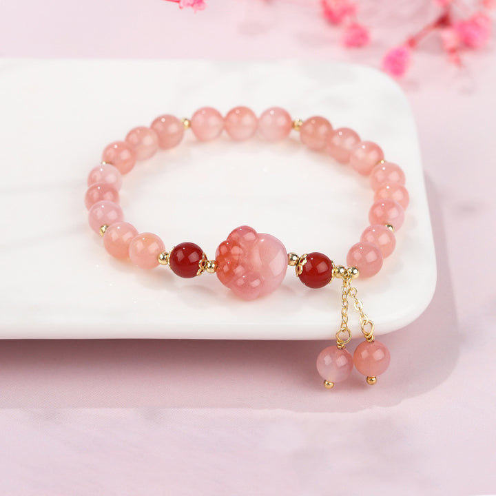 Buddha Stones Natürliches Yanyuan-Achat-Katzenkrallen-Pfoten-Positiv-Armband - Yanyuan-Achat (Handgelenkumfang 14–15 cm) - image 1