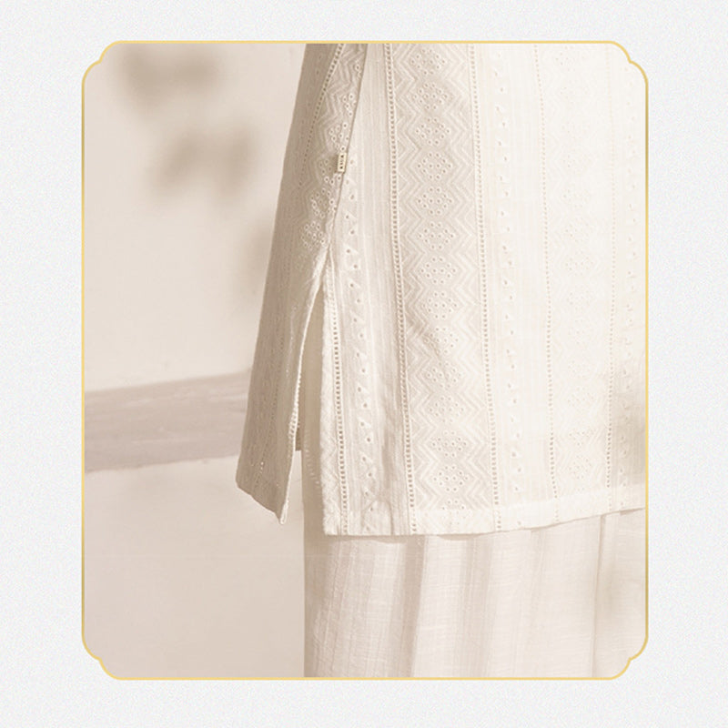 Buddha Stones 2-teiliges Langarm-Yoga-Kleidung, Meditationskleidung, Oberteil, Hose, Damen-Set - image 6