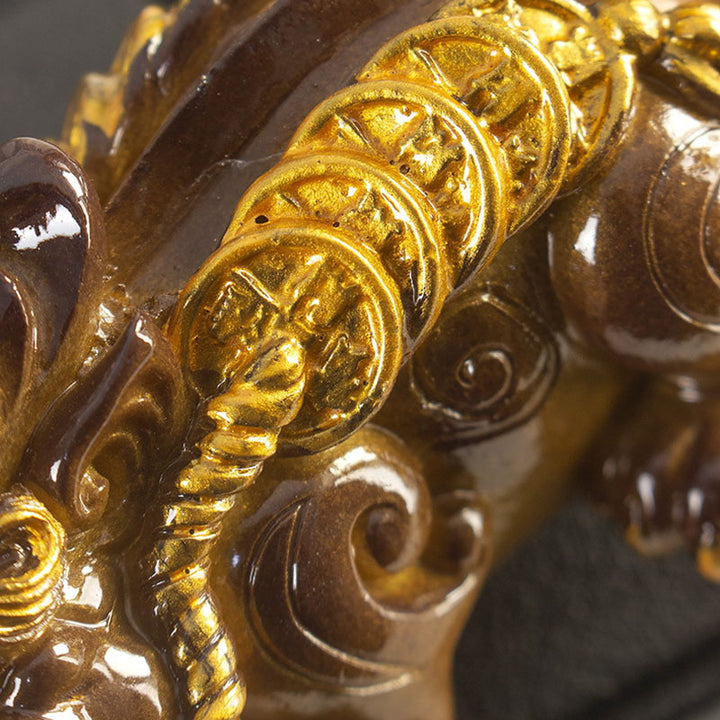 Buddha Stones, farbwechselnd, kleine PiXiu-Kupfermünzen, Kunstharz, Teehaustier, Reichtum, Heimfigur, Dekoration - image 8