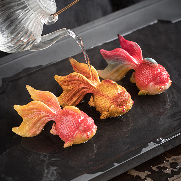 Buddha Stones, Farbwechsel, Koi-Fisch, Kunstharz, Teehaustier, Reichtum, Heimfigur, Dekoration - image 0