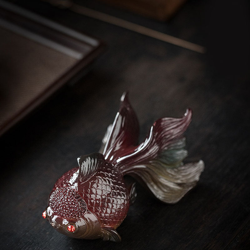 Buddha Stones, Farbwechsel, Koi-Fisch, Kunstharz, Teehaustier, Reichtum, Heimfigur, Dekoration - image 17