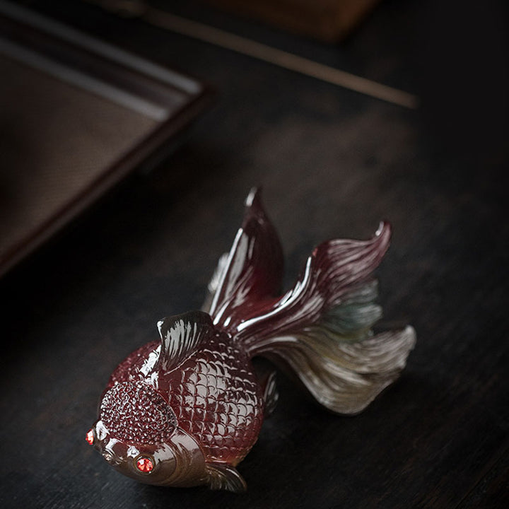 Buddha Stones, Farbwechsel, Koi-Fisch, Kunstharz, Teehaustier, Reichtum, Heimfigur, Dekoration - image 17