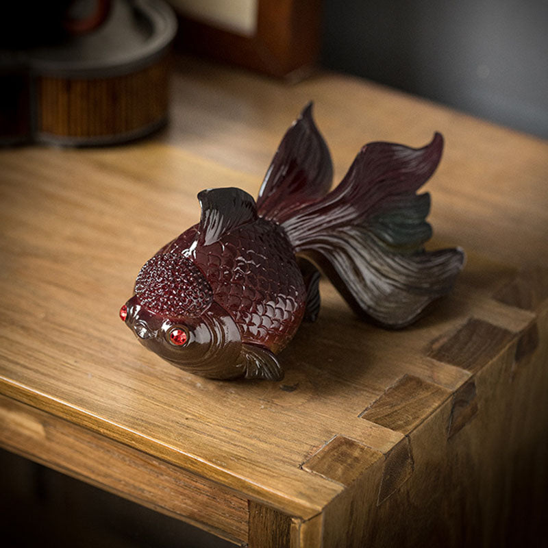 Buddha Stones, Farbwechsel, Koi-Fisch, Kunstharz, Teehaustier, Reichtum, Heimfigur, Dekoration - image 4