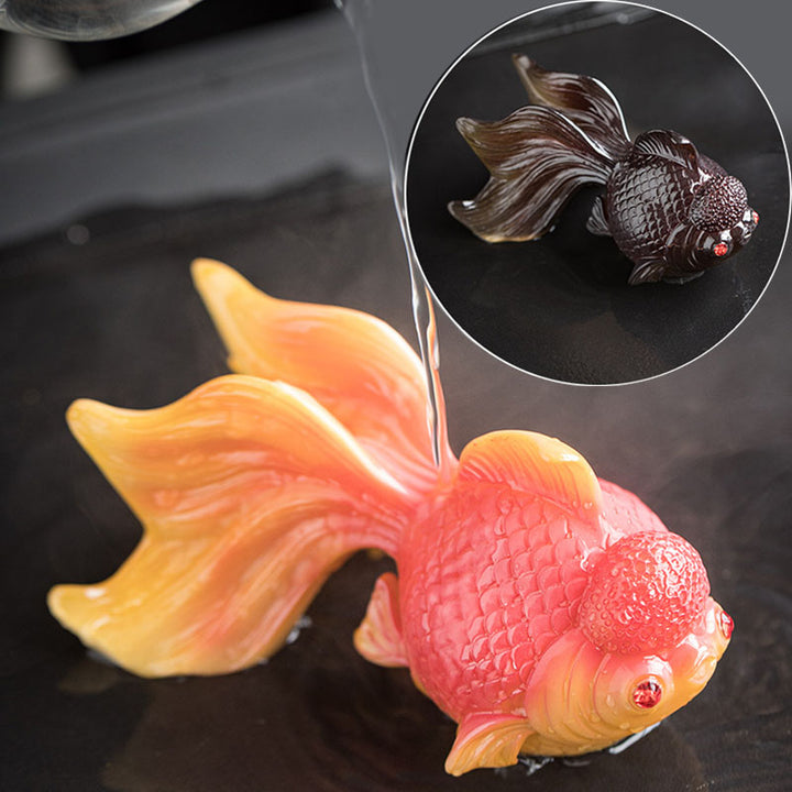 Buddha Stones, Farbwechsel, Koi-Fisch, Kunstharz, Teehaustier, Reichtum, Heimfigur, Dekoration - image 2