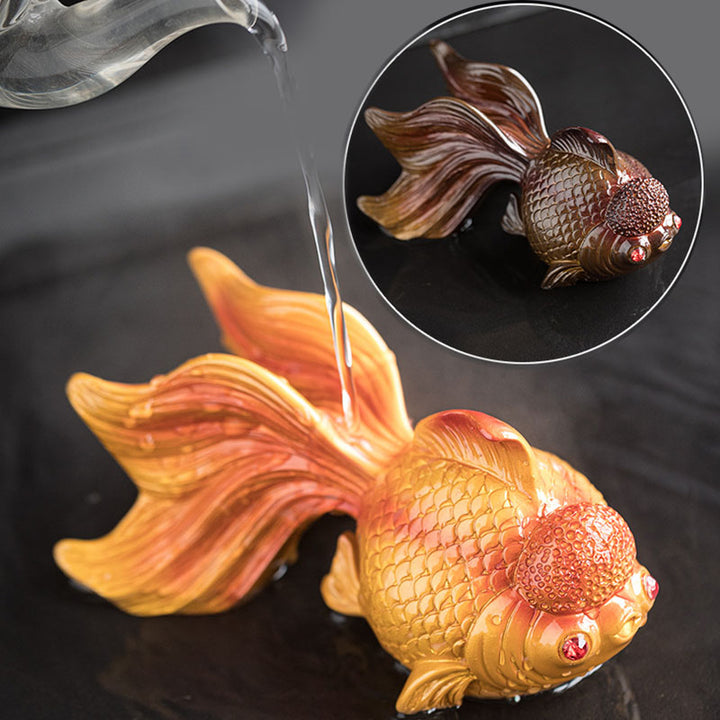 Buddha Stones, Farbwechsel, Koi-Fisch, Kunstharz, Teehaustier, Reichtum, Heimfigur, Dekoration - image 9