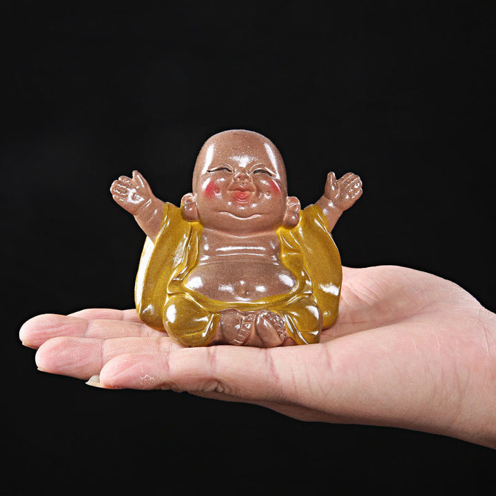 Buddha Stones, Farbwechsel, lachender Buddha, Kunstharz, Teehaustier, Reichtum, Heimfigur, Dekoration - image 2