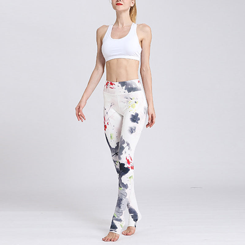 Buddha Stones Lotus Flower Print Design Hose Sport Fitness Yoga Leggings Damen Yogahose