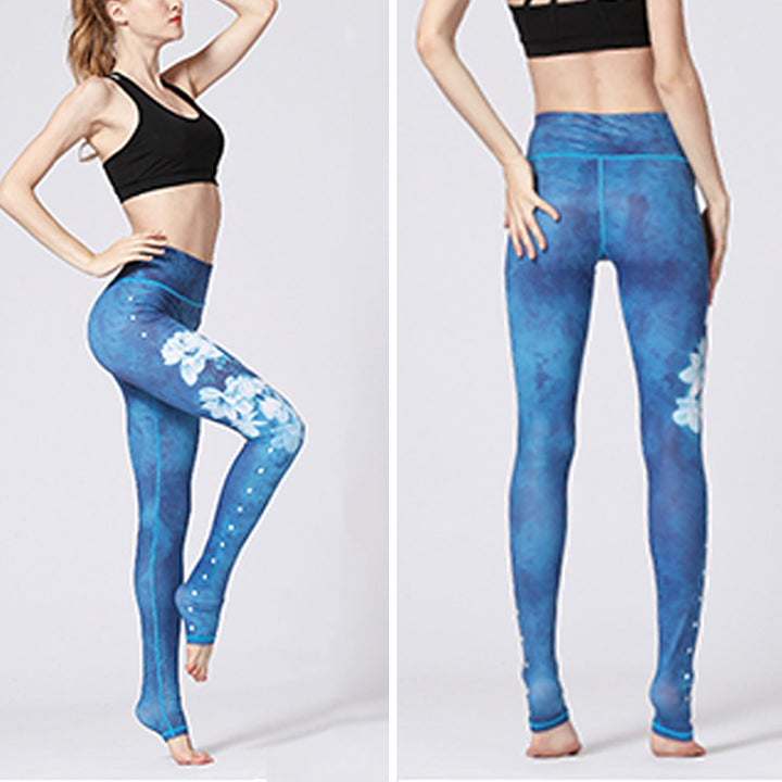 Buddha Stones Lotusblume Blumendruck Design Hose Sport Fitness Yoga Leggings Damen Yogahose - image 4