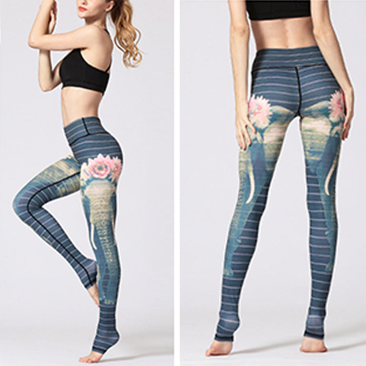 Buddha Stones Lotusblume Blumendruck Design Hose Sport Fitness Yoga Leggings Damen Yogahose - image 26