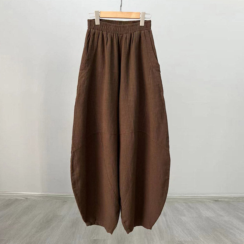 Buddha Stones Hose, Haremshose, lockere Zen-Yoga-Tai-Chi-Damenhose - Braun (Standardausführung) - US8-10, UK/AU12-14, EU40-42 (L)  - image 35
