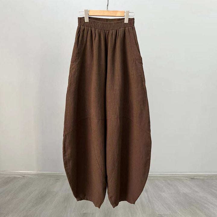Buddha Stones Hose, Haremshose, lockere Zen-Yoga-Tai-Chi-Damenhose - Braun (Standardausführung) - US8-10, UK/AU12-14, EU40-42 (L)  - image 35