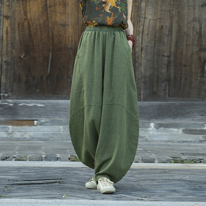 Buddha Stones Hose, Haremshose, lockere Zen-Yoga-Tai-Chi-Damenhose - image 16