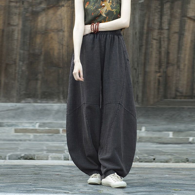 Buddha Stones Baumwollleinenhose Haremshose Lose Zen Yoga Tai Chi Damenhose - image 21