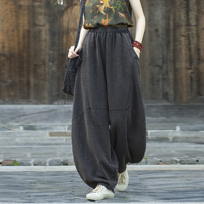 Buddha Stones Hose, Haremshose, lockere Zen-Yoga-Tai-Chi-Damenhose - image 24