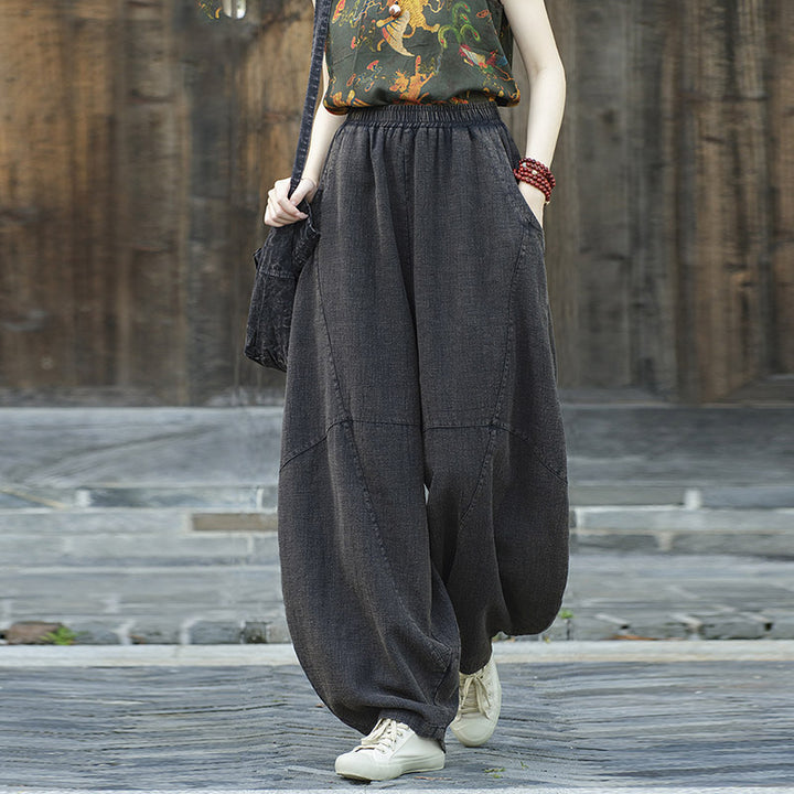 Buddha Stones Hose, Haremshose, lockere Zen-Yoga-Tai-Chi-Damenhose - image 24