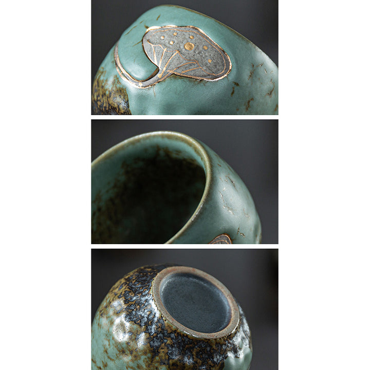 Buddha Stones Teetasse mit Lotus-Pod-Gravur, Kung-Fu-Teetasse - image 8