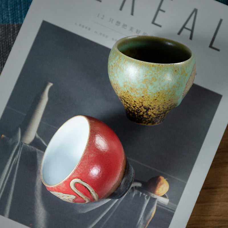 Buddha Stones Teetasse mit Lotus-Pod-Gravur, Kung-Fu-Teetasse - image 6