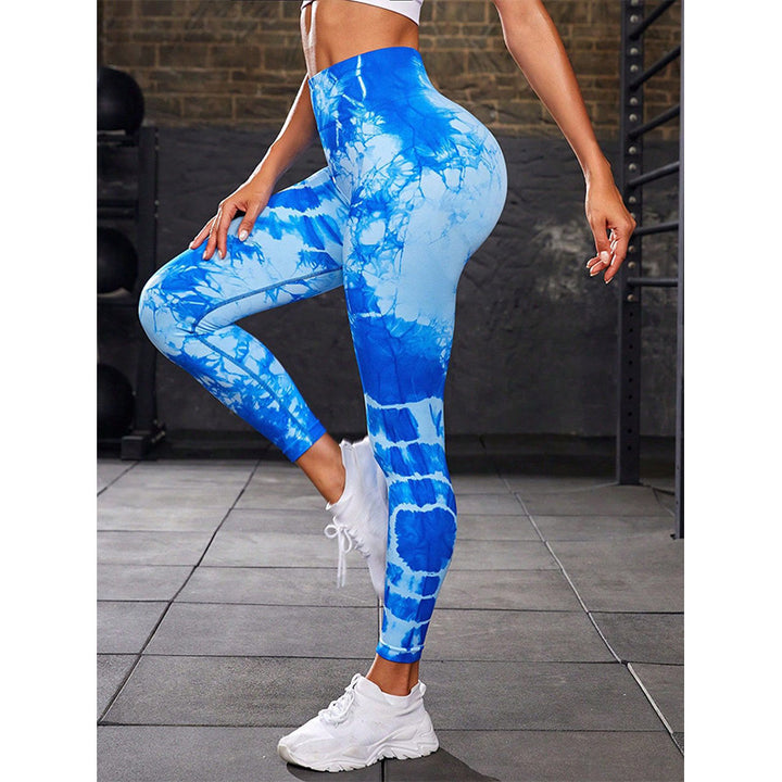 Buddha Stones Hose mit Batikmuster, Sport, Fitness, Yoga, Leggings mit hoher Taille, Yogahose für Damen