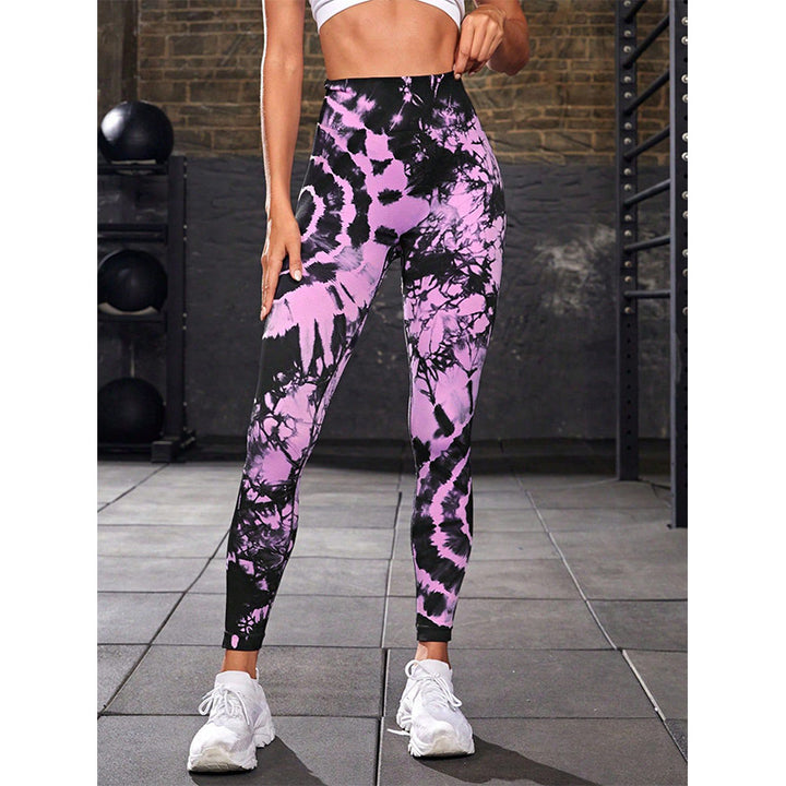 Buddha Stones Hose mit Batikmuster, Sport, Fitness, Yoga, Leggings mit hoher Taille, Yogahose für Damen